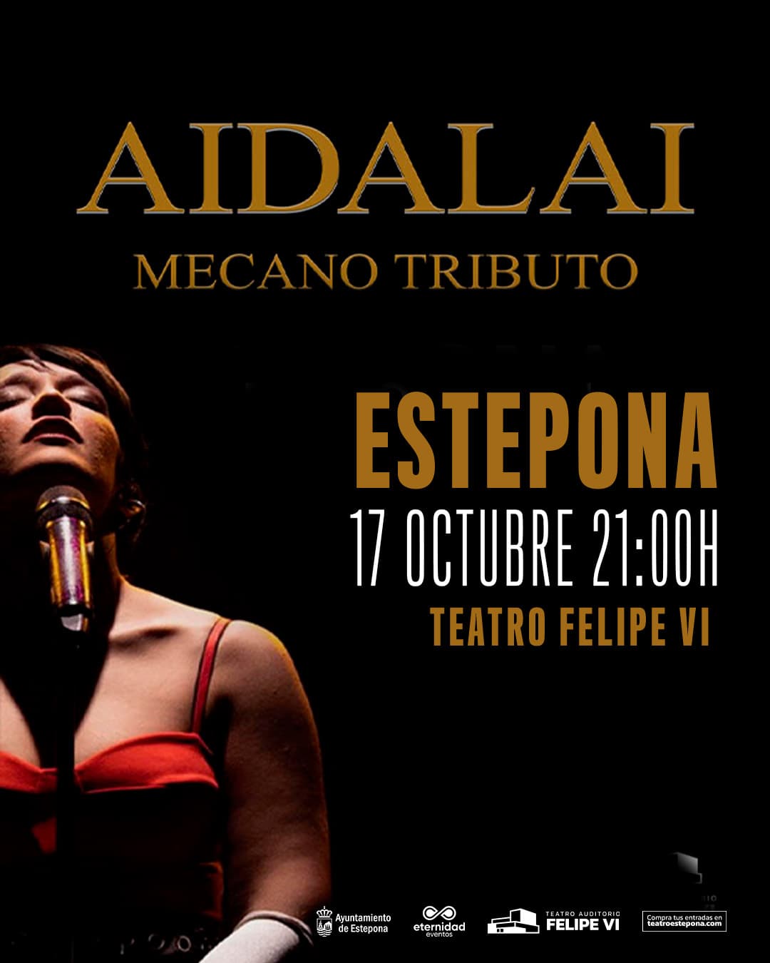 Cartel de Aidalai, tributo a Mecano, en el Teatro Felipe VI de Estepona