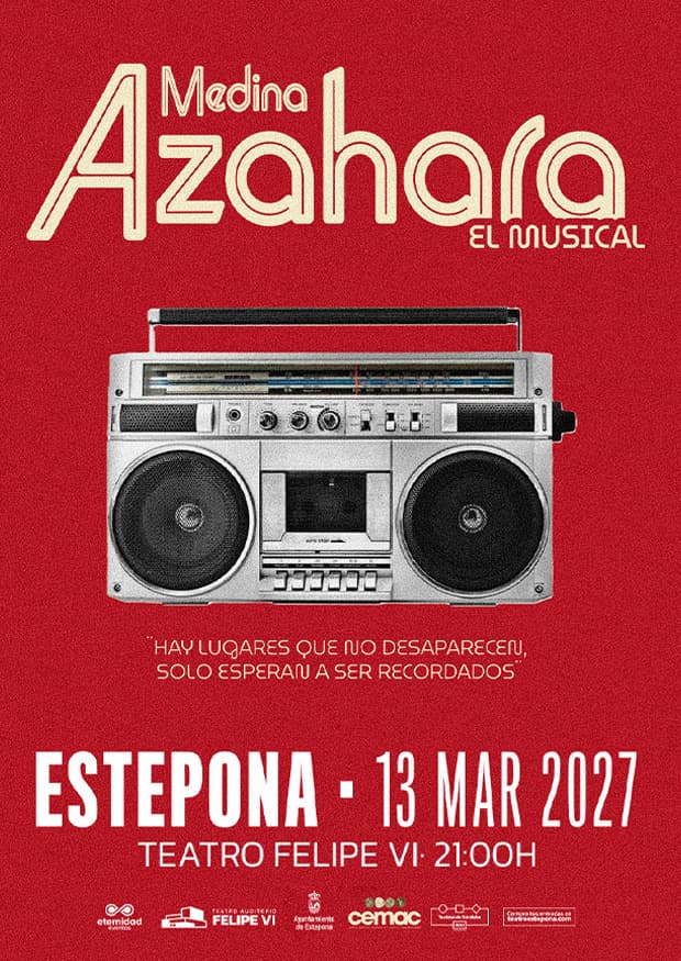 Cartel de 'Medina Azahara — El Musical' en el Teatro Felipe VI de Estepona
