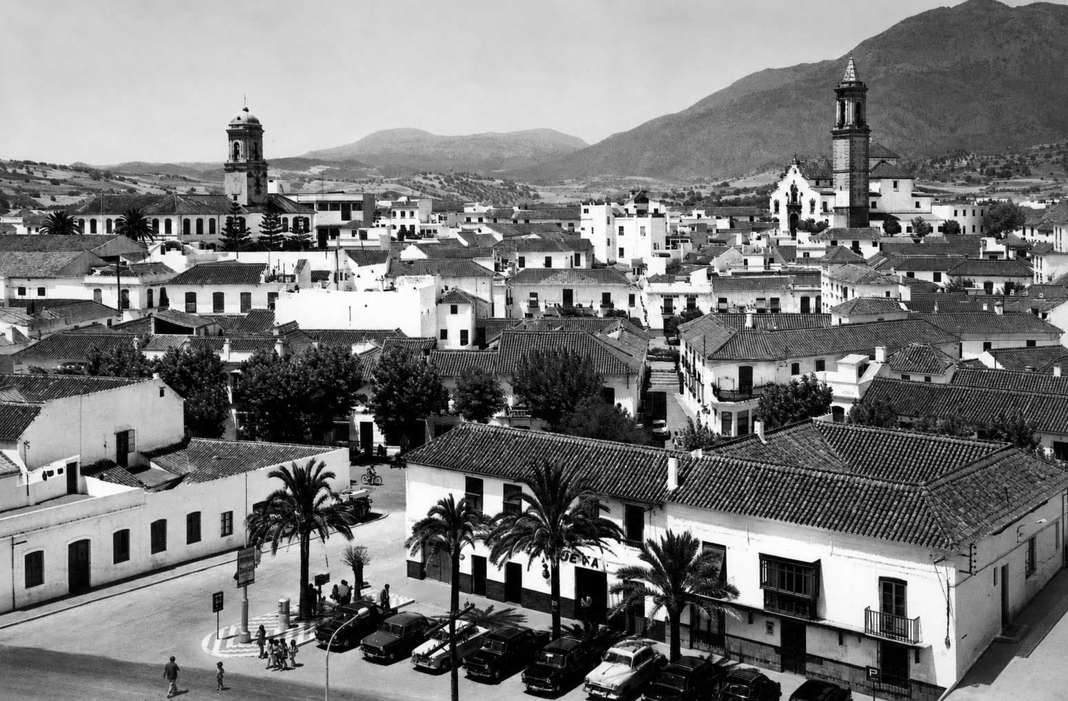Vista aérea de la Calle Terraza — imagen histórica