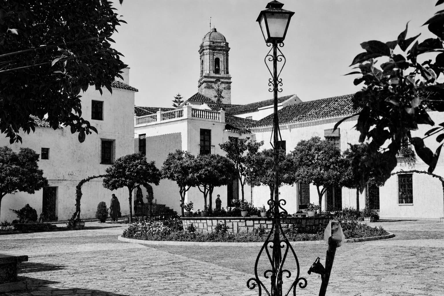 Plaza de las Flores en una imagen histórica del archivo municipal