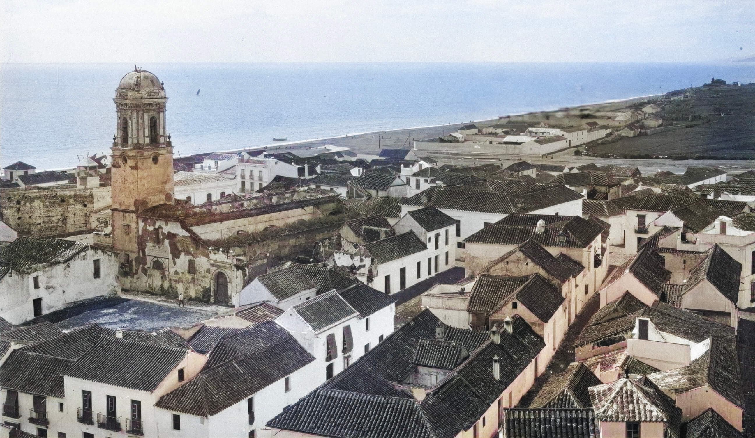 Vista aérea del centro de Estepona — imagen histórica