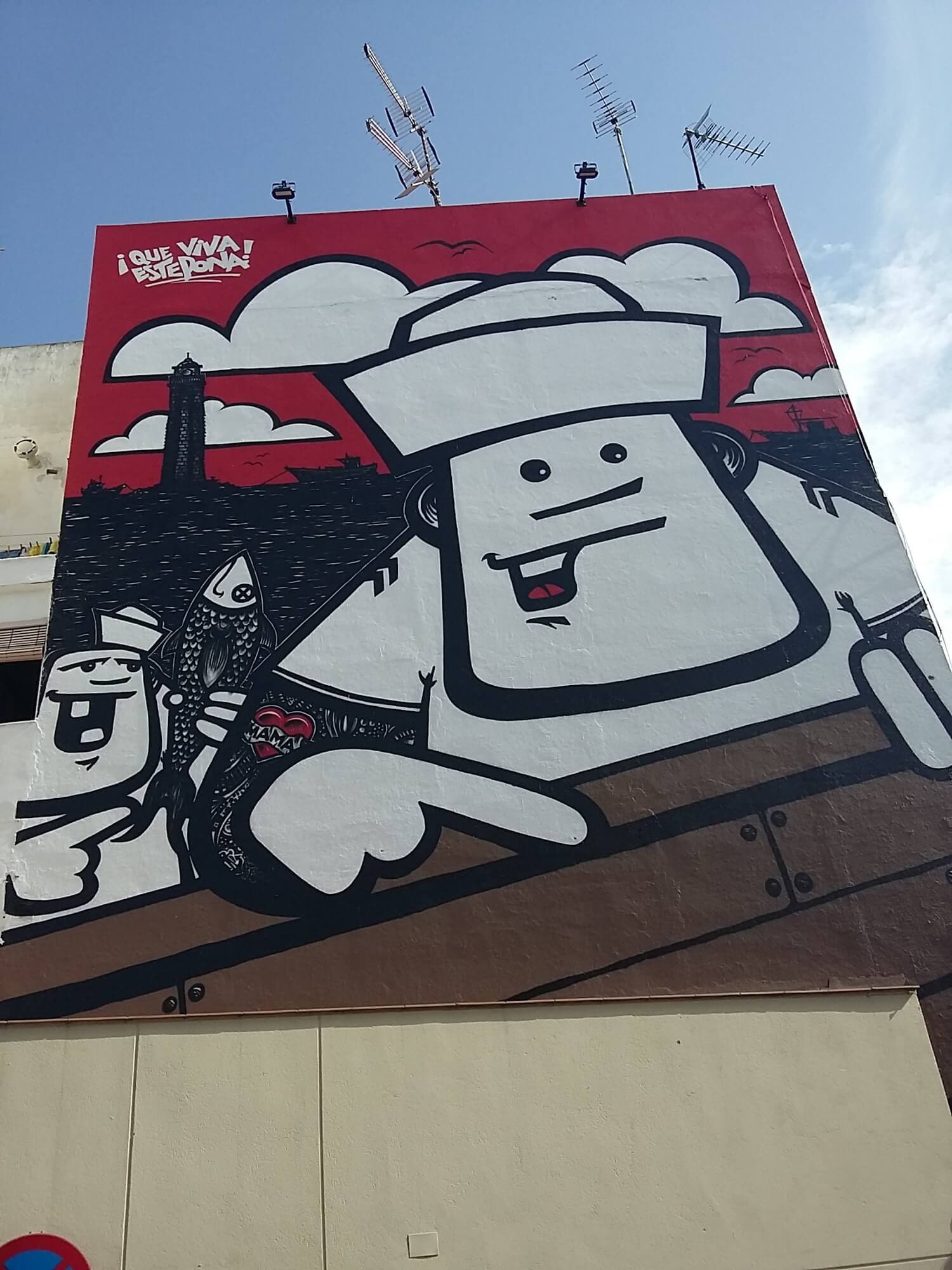Mural "Freaks" de Rebelzer en Estepona