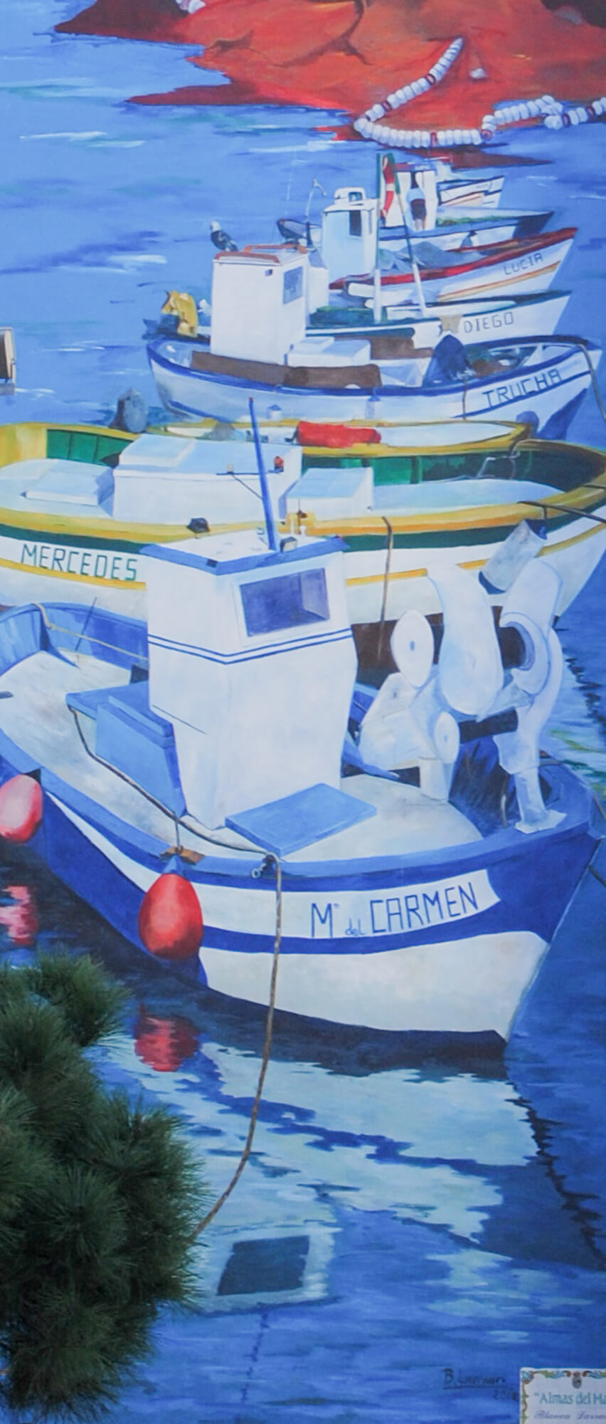 Mural de gran formato en una fachada del casco histórico de Estepona